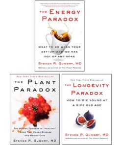 Dr. Steven R Gundry MD 3 Books Collection Set (The Plant Paradox, The Longevity Paradox & The Energy Paradox)