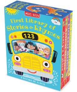 First Library of Stories & Rhymes 4 Books Slipcase Set (Aesop's Fables, Animal Stories, Dinosaur Stories, 100 Nursery Rhymes)