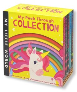 My Little World Peek Through Collection 5 Books Box Set Big Fish Little Fish, Flamingo, I Love My Mummy, Kiss, Unicorn (Series 1)