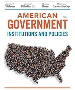 American Government Institutions And Policies 16Th Edition