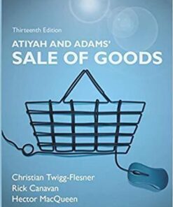 Atiyah And Adams Sale Of Goods 13Th Edition