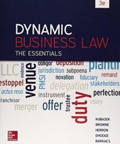 Dynamic Business Law The Essentials 3Rd Edition