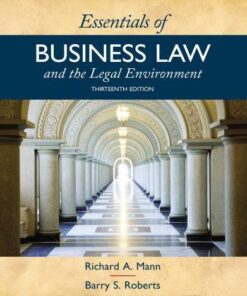 Essentials Of Business Law And The Legal Environment 13Th Edition