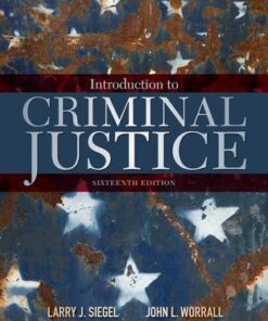Introduction To Criminal Justice 16Th Edition