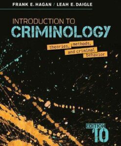 Introduction To Criminology Theories Methods And Criminal Behavior 10Th Edition