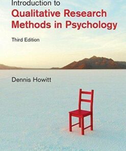 Introduction To Qualitative Research Methods In Psychology 3Rd Edition
