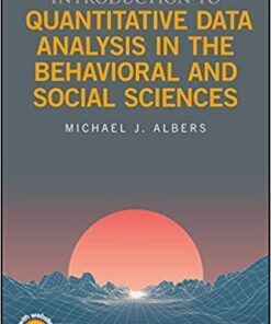 Introduction To Quantitative Data Analysis In The Behavioral And Social Sciences