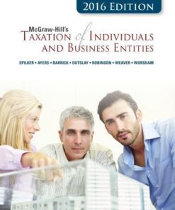 Mcgraw Hills Taxation Of Individuals And Business Entities 2016