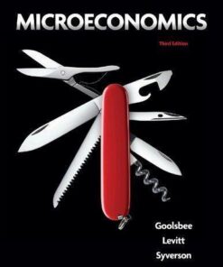 Microeconomics 3Rd Edition Goolsbee Levitt Syverson