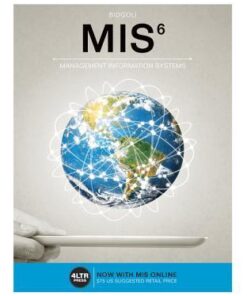 MIS 6 6th Edition Hossein Bidgoli