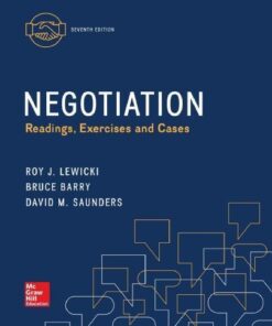 Negotiation Readings Exercises And Cases 7Th Edition