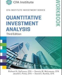 Quantitative Investment Analysis Workbook 3Rd Edition