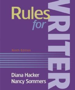 Rules For Writers With Writing About Literature 9Th Edition