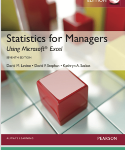 Statistics For Managers Using Microsoft Excel 7Th Edition