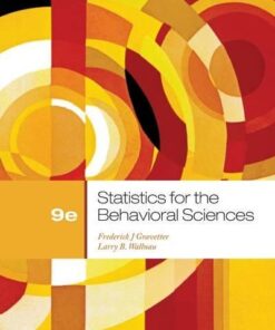Statistics For The Behavioral Sciences 9th Edition
