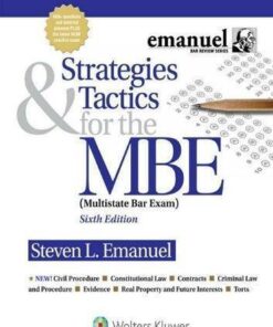 Strategies And Tactics For The Mbe Strategies Tactics For The Mbe Book 1 6Th Edition