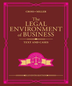 The Legal Environment Of Business Text And Cases Mindtap Course List