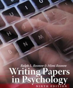 Writing Papers In Psychology 9th Edition